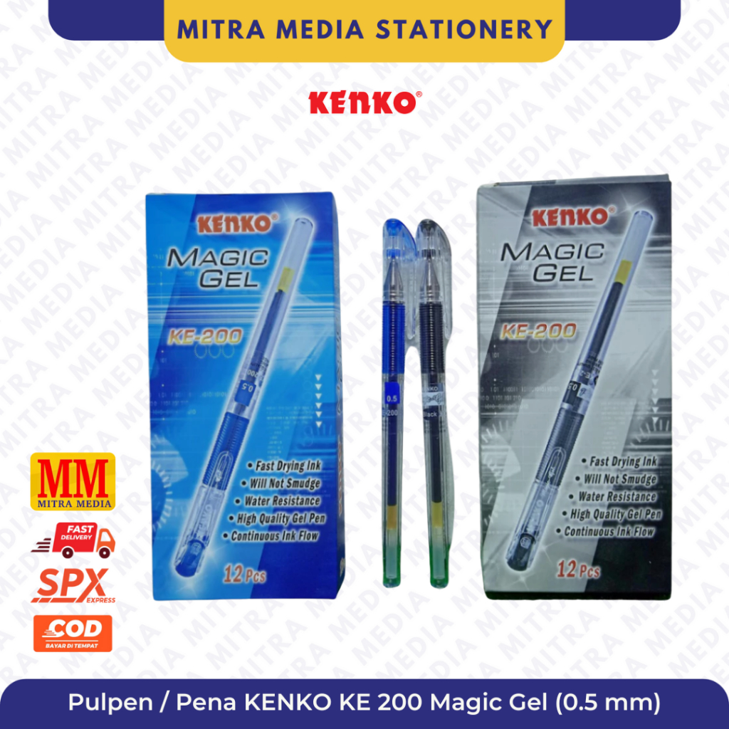 

Pulpen / Ballpoint / Pena Pen Gel Kenko Magic Gel KE-200 0.5 mm (PCS)