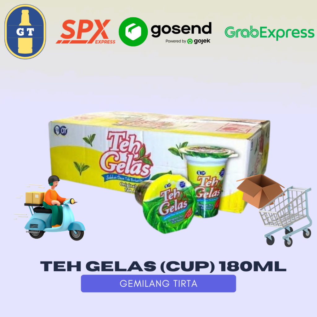 

TEH GELAS - TEH GELAS GELAS/CUP 180ml per dus isi 24 GELAS/CUP - 20RIBUan MURAHHH