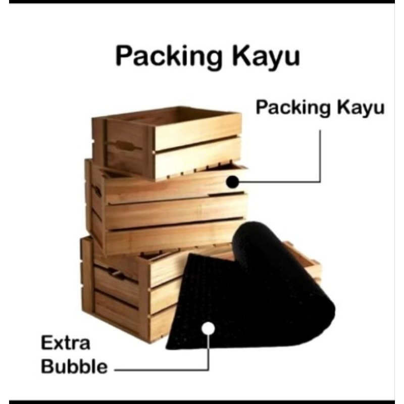 

Tambahan packing (packing kayu+buble warp)