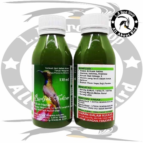 Rudjak Nektar Pakan Kolibri/KONIN/Sunbird Pakan harian bernutrisi lengkap, protein tinggi