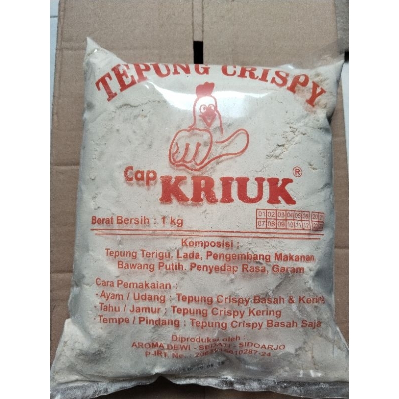 

Tepung Crispy Jumbo Cap kriuk Kemasan1kg