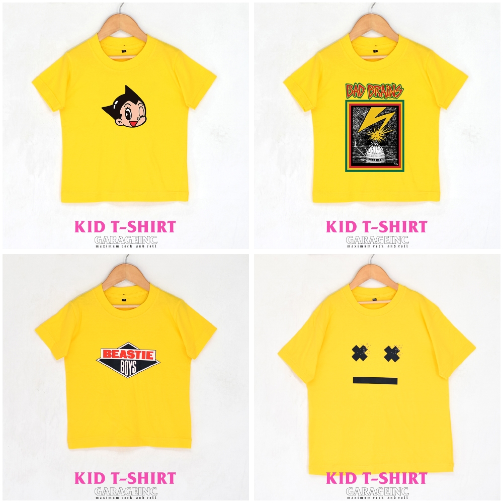 kaos baju anak band musik anime kartun kuning