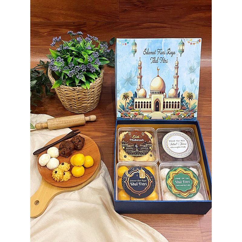 

Hampers Kue Kering Lebaran Idul Fitri / Parcel gift set hard box kuker