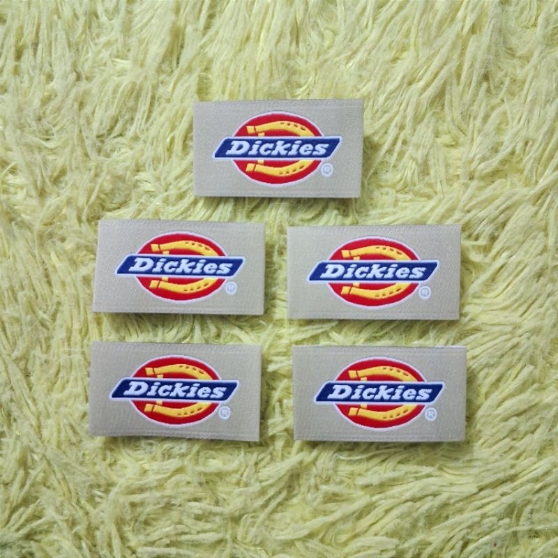 Patch Label Bordir Dickies Cream/Khaki