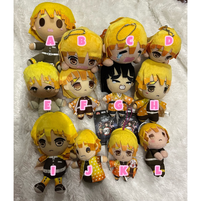 OFFICIAL PLUSH plushie boneka Demon Slayer DS KNY Kimetsu No Yaiba Zenitsu Agatsuma Tomonui Fuwa Cho