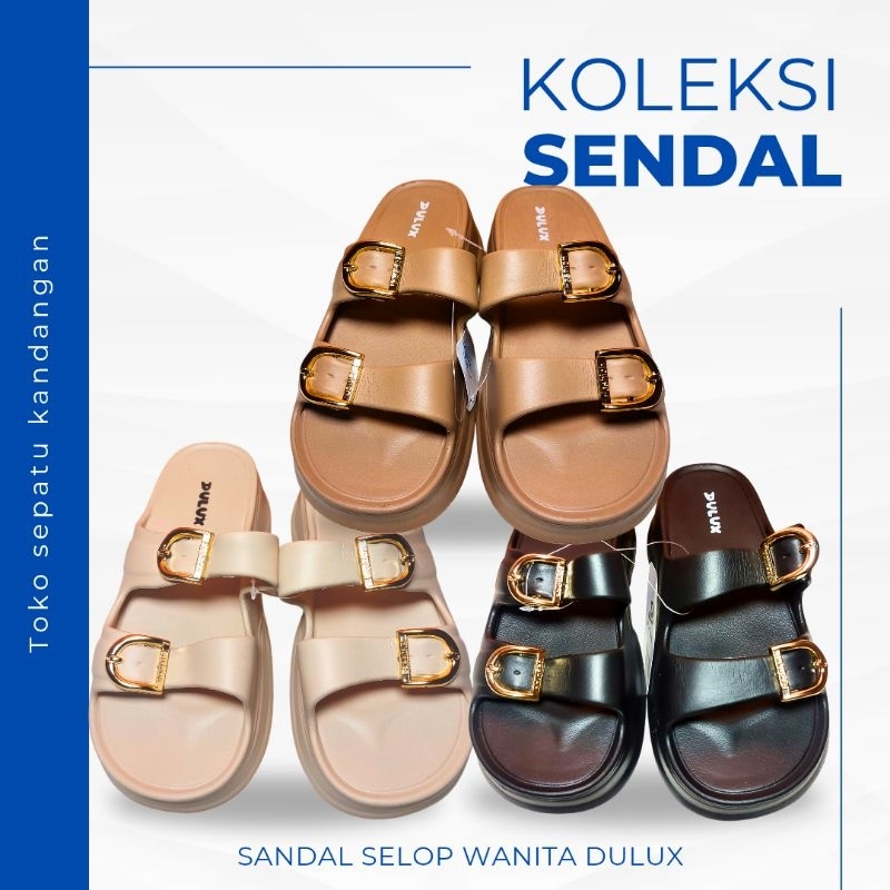 Sandal Wedges Jelly Karet Plastik Dulux untuk Wanita - Sendal Harian Perempuan Cewek - Shoes