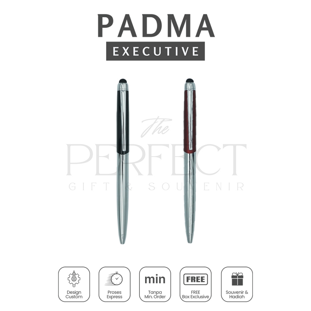 

Padma Executive Pen Ballpoint Free Box Custom Grafir Exclusive Promosi Gift Kado Souvenir