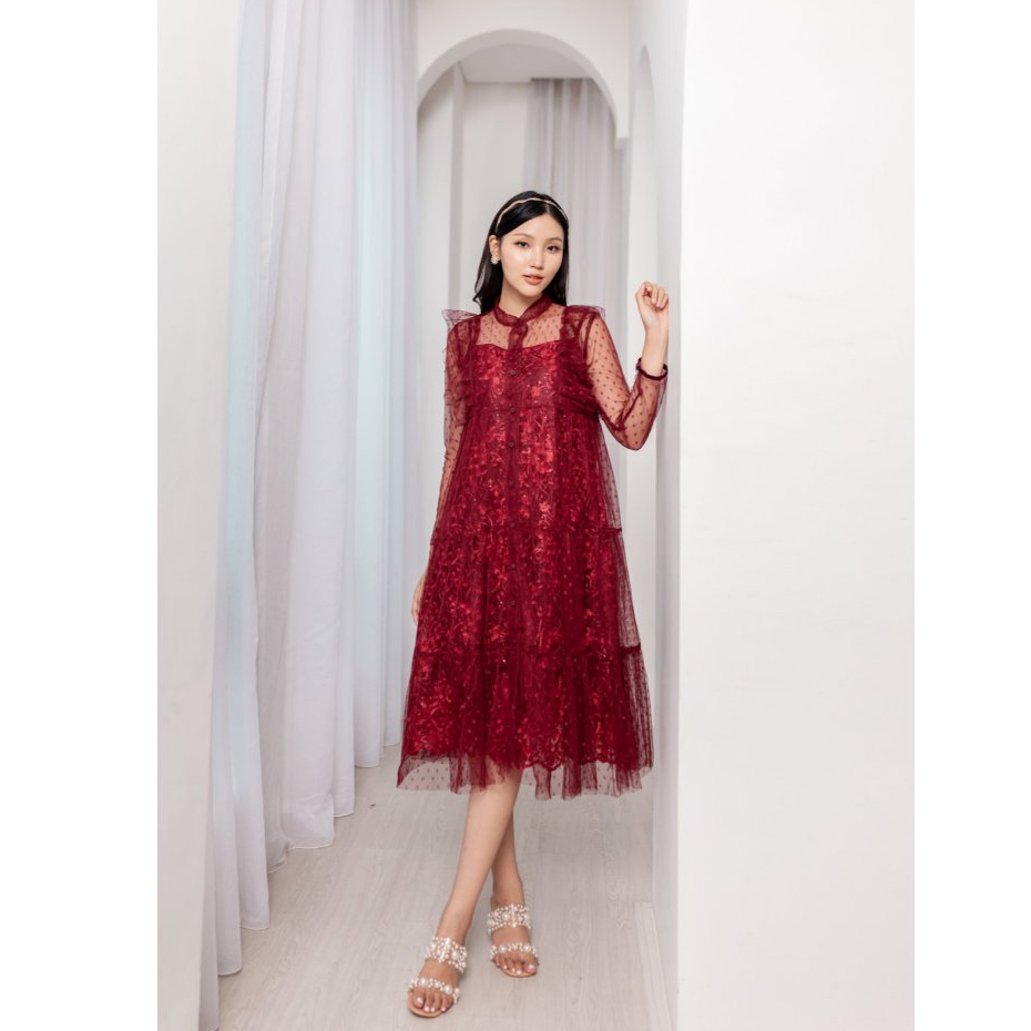 Miss Nomi Dalillah Dress Pesta Inner Outer Mewah Dress Wanta