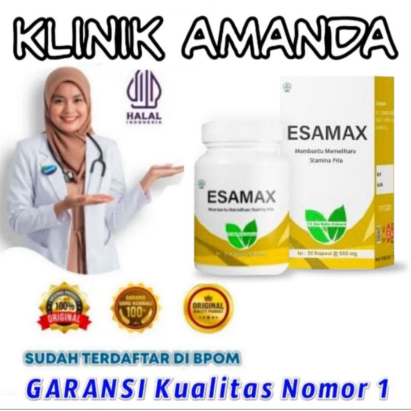 RESMI Obat Esamax Asli Original isi 30 Kapsul Suplemen Herbal Esa Max BPOM Terlaris