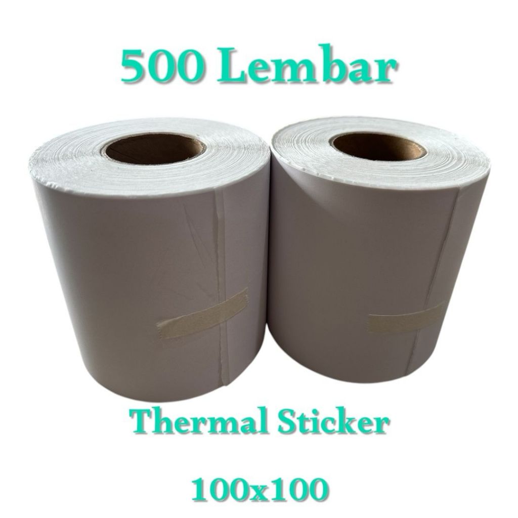 

TERMURAH Kertas Sticker Label Thermal 100x100 mm 100 x 100 core 0,5" 1/2 inch - 100x100 100mm 100 x 100