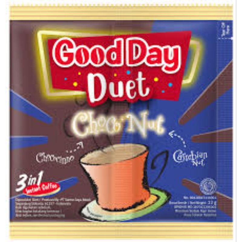 

10 PCS Good Day Duet Choco Nut Coffee 3In1