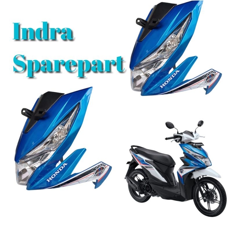 Cover Body Depan Full Set Beat Fi Esp K81 2016 2017 2018 2019 Warna Biru