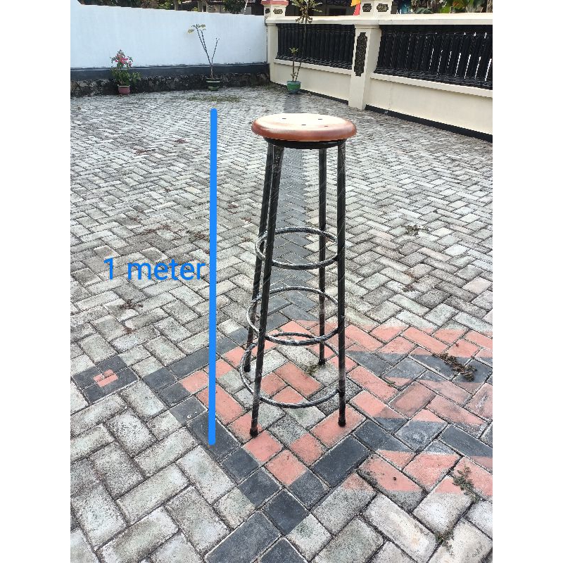 kursi kafe bar pipa tinggi 1 meter