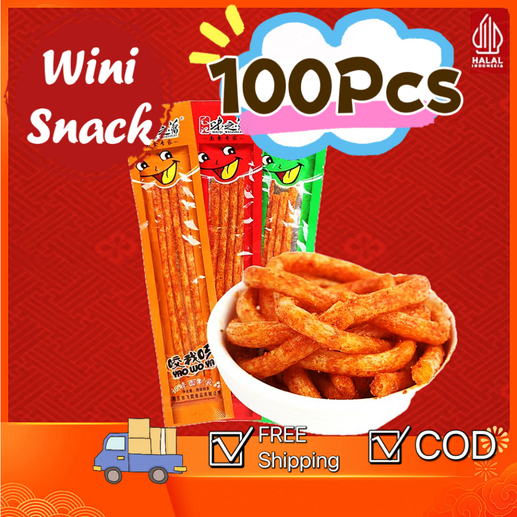 

Camilan Pedas Lezat Portabel Murah Panjang dan Lembut WZL 100 pcs