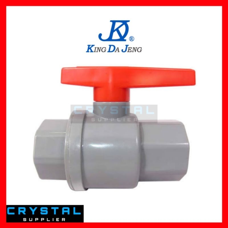 STOP KRAN KDJ 3/4" inch PVC Polos Tanpa Drat / Ball Valve Polos