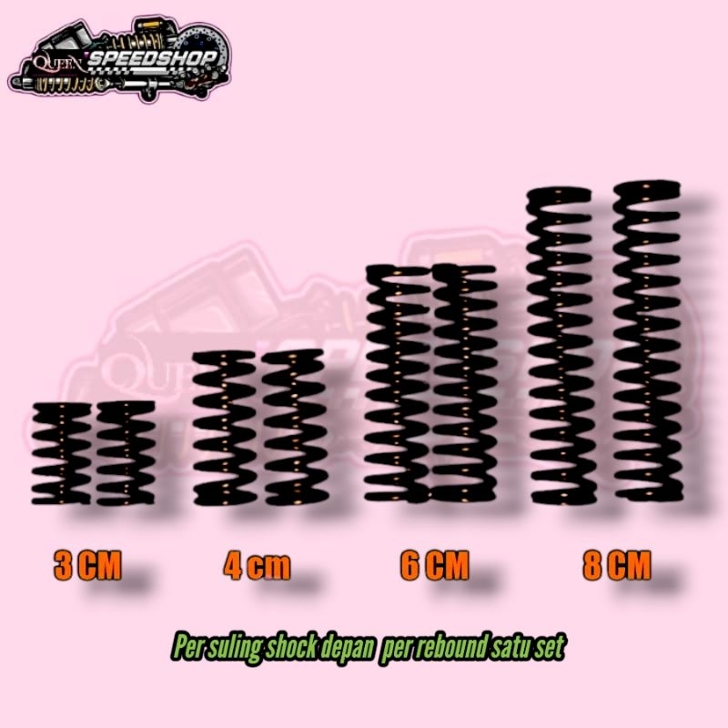 Per Suling Shock Depan Per Rebound Satu Set Panjang 3 cm 4 cm 6 cm 8 cm