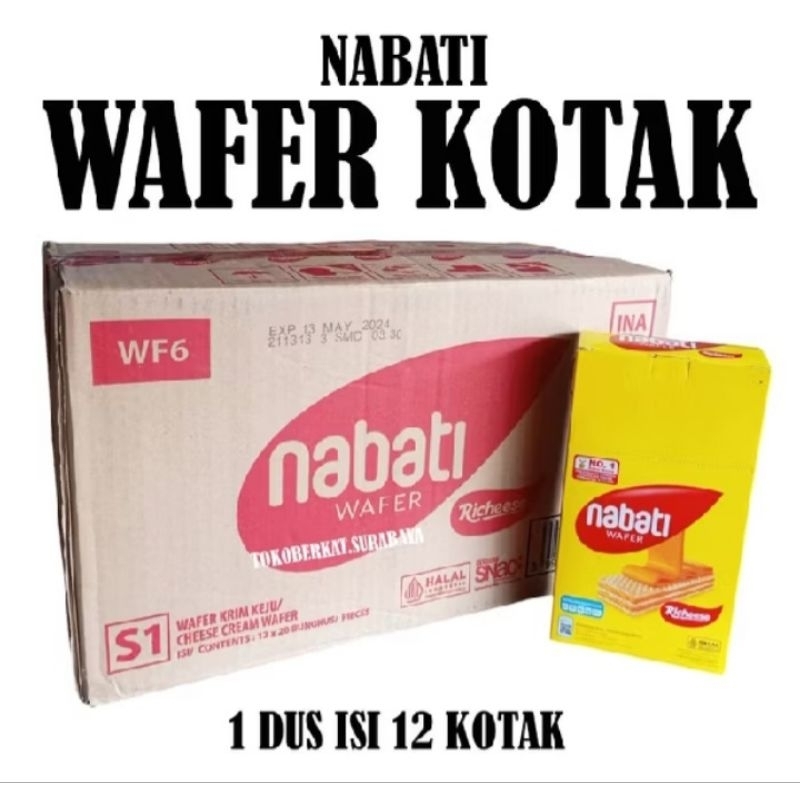 

PROMO 1 KARTON [ NABATI WAFER KOTAK ] 1 KARTON ISI 12 BOX ] wafer @500