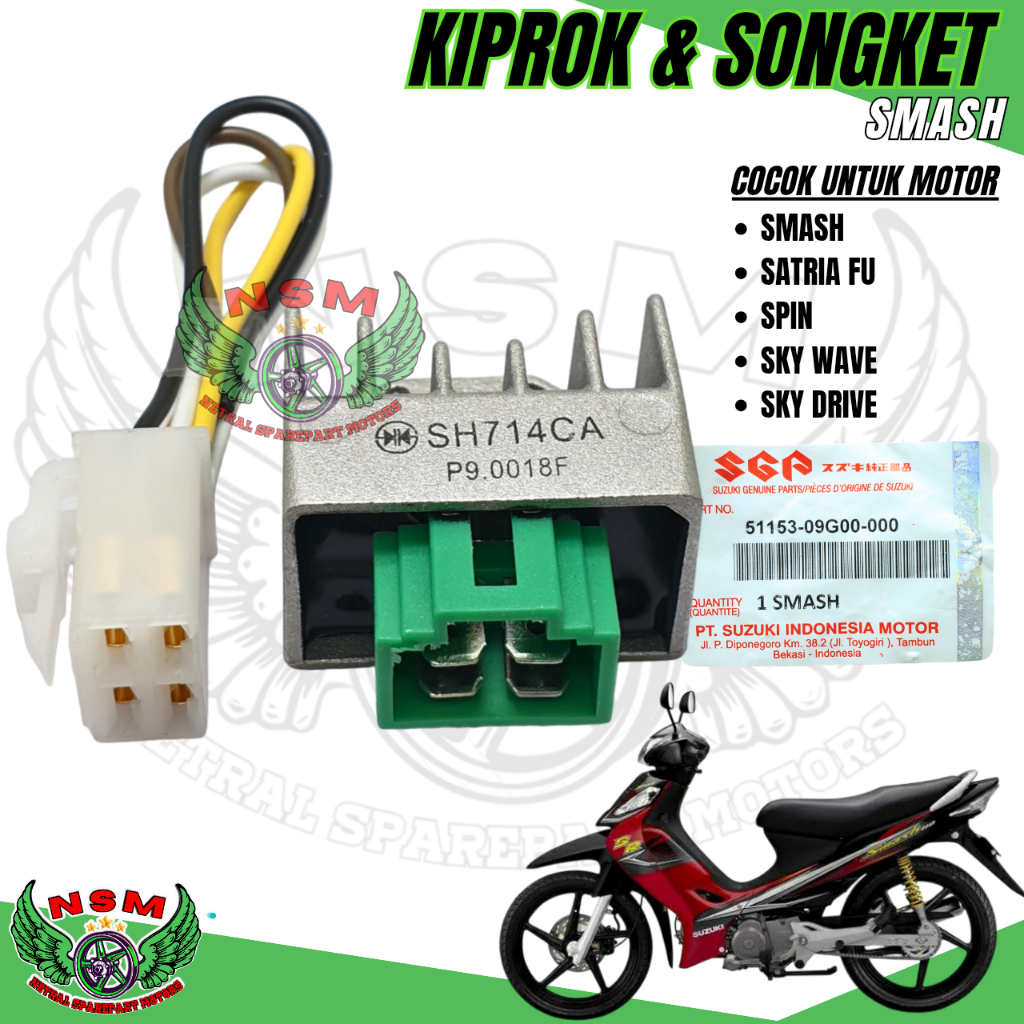 KIPROK SMASH + PITING SOKET KIPROK SMASH / SATRIA FU 150 / SHOGUN / SPIN /SKYDRIVE / SKYWAVE