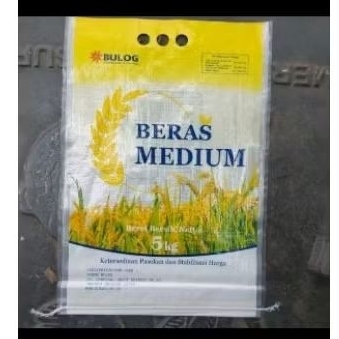 

karung plastik laminasi 5kg merk medium 1ball isi 1.000 lbr
