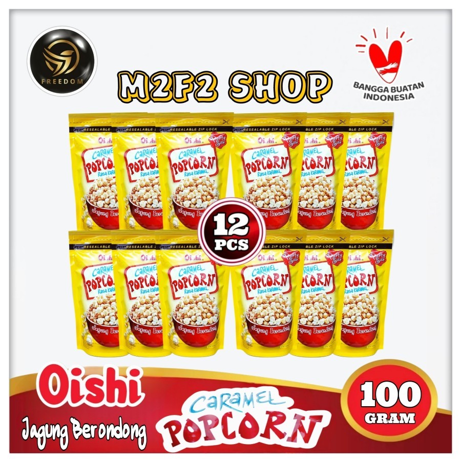 

Oishi Caramel Popcorn | Jagung Berondong Rasa Karamel Pouch - 100 gr (Kemasan 12 Pcs)