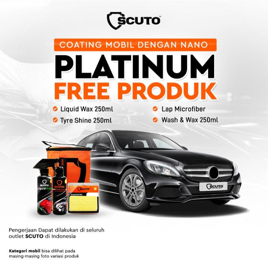 Scuto Nano Ceramic Coating Mobil & Motor  - Platinum Package