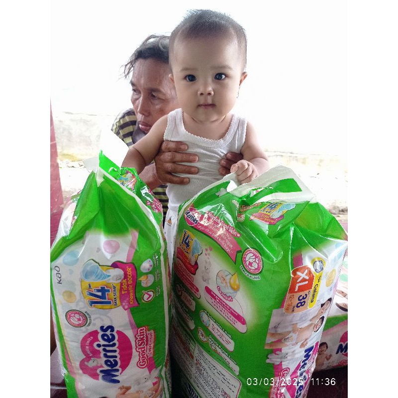 MERRIES POPOK BAYI PEMPERS M50/M48/L44/L42/XL38