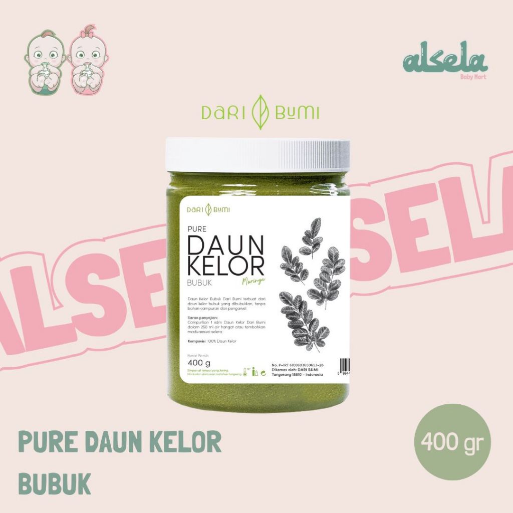 

Dari Bumi Daun Kelor Bubuk 400gr Pure Moringa 100% Premium Quality Halal Original Minuman Seduh