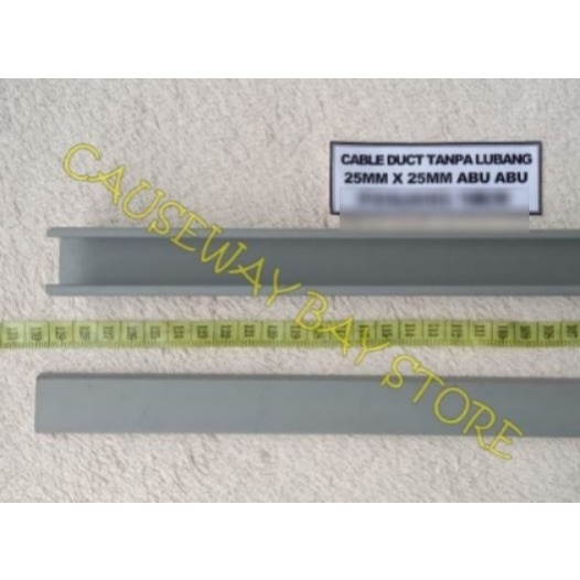 KABEL DUCT/CABLE Duct TANPA LUBANG 25MM X 25MM ABU ABU