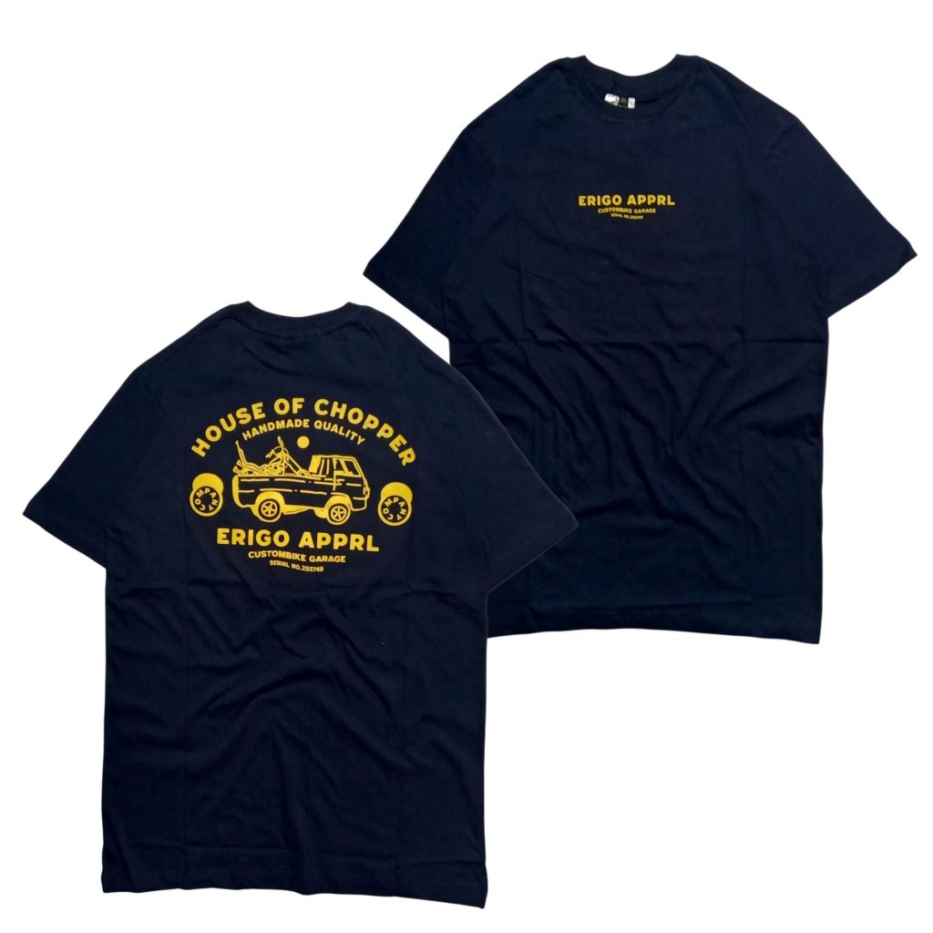 T-shirt Erigo Apparel House Of Chopper Kaos Erigo Kaos Jumbo Erigo Warna Navy Kaos Erigo Terlaris Ka