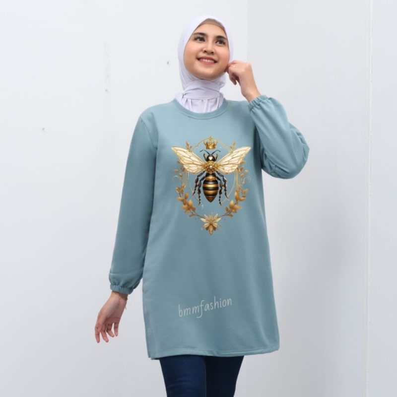 Baju tunik wanita dewasa /kaos tunik murah motif Lebah