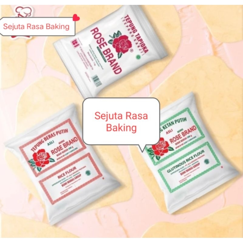 

Tepung Beras, Ketan & Kanji Rose Brand 500g