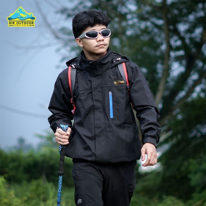 JAKET GUNUNG TAHAN AIR JAKET ATHENA RIR OUTDOOR INNER JARING 100% WINDPROOF WATERPROOF JAKET TAHAN A