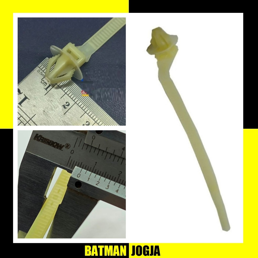 (RAK SELATAN KOMPUTER WULAN) CLIP TIS MOBIL PUTIH 10CM 10 CM motor mobil kendaraan kantor kabel  nyl