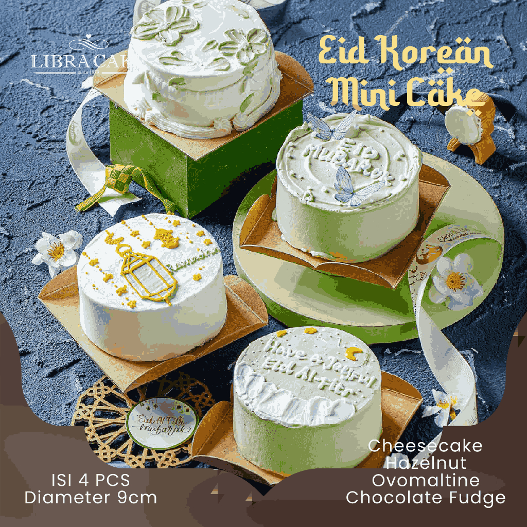 

Ramadan 2025/Eid korean mini cake Green Edition/Hampers/Kue ramadan/Parcel