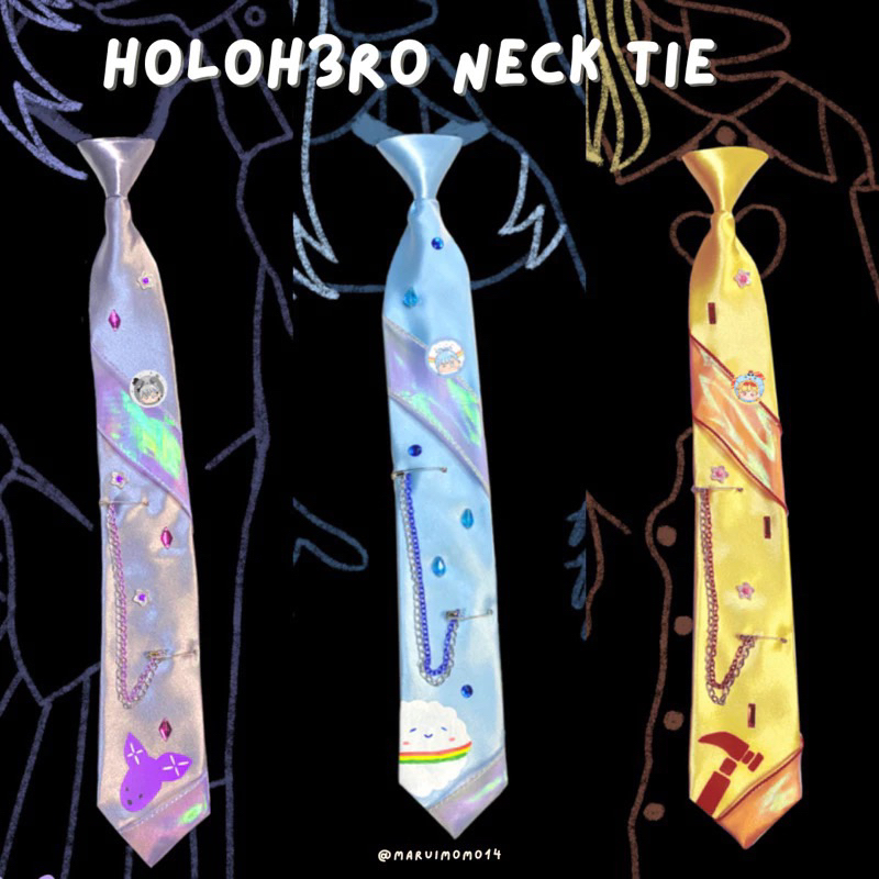 MARUIMOMO Holoh3ro Neck Tie | Hololive ID Kobo Kanaeru Vestia Zeta Kaela Kovalskia | Merchandise | D