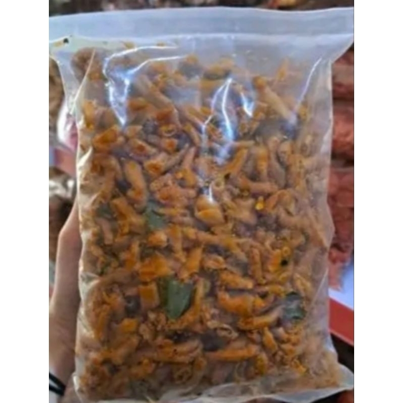 

usus crispy/usus pedas daun jeruk isi 1kg