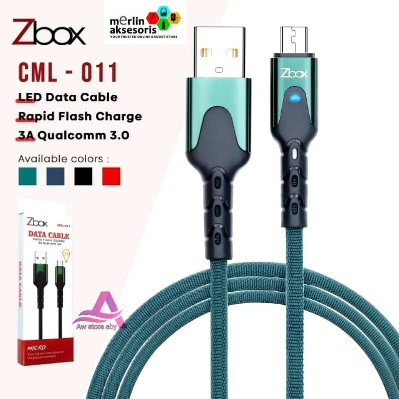 ZBOX kabel data micro/type C/iPhone with led CML-011