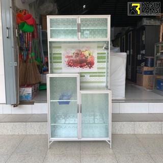 Rak Piring Kaca 2 Pintu