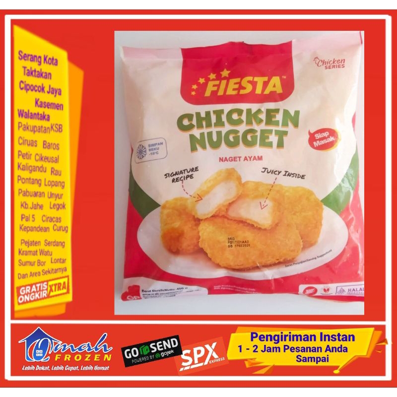 

Nugget Fiesta 400g,Nugget Ayam,Naget Ayam, Frozen Serang
