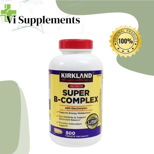 VI SUPPLEMENTS - [100% ORIGINAL] Kirkland Super B-Complex - 500 Tablets