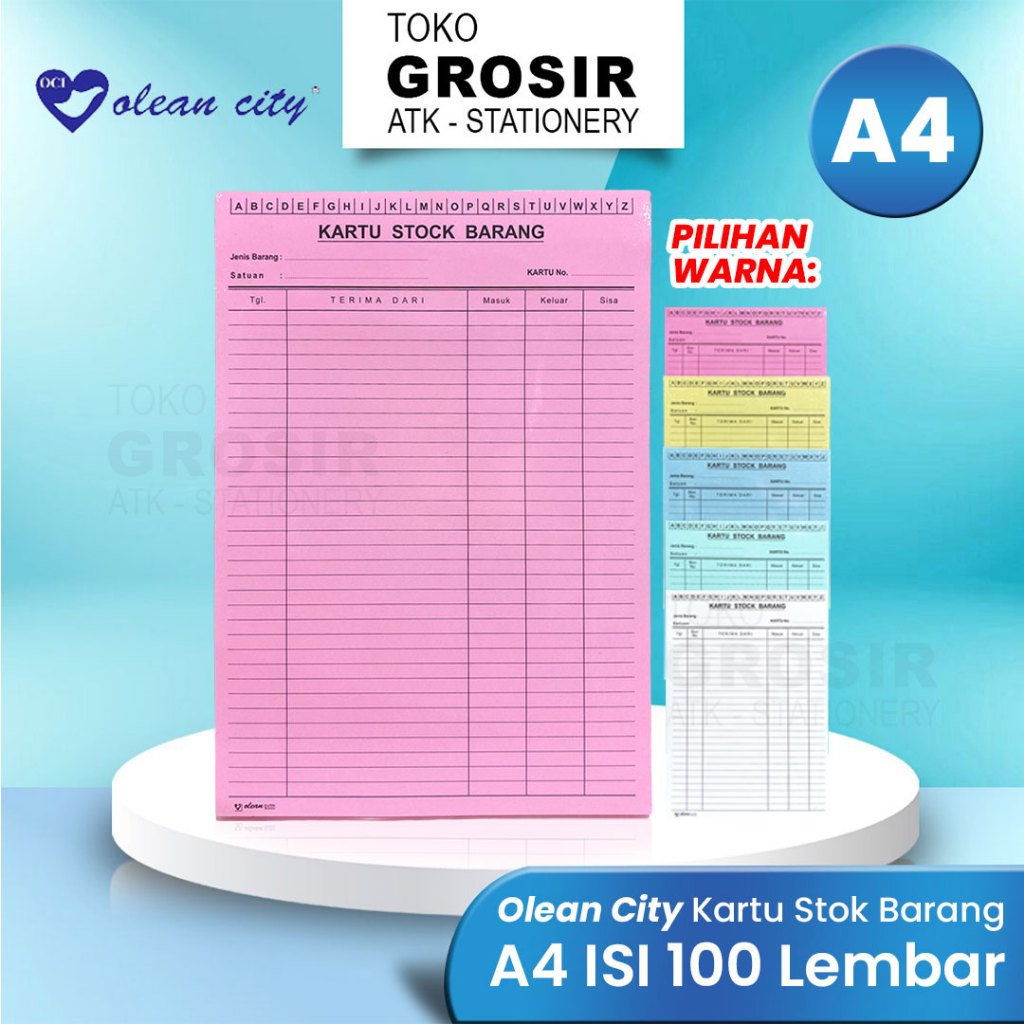 

Kartu Stok Barang A4 Olean City Isi 100 Lembar