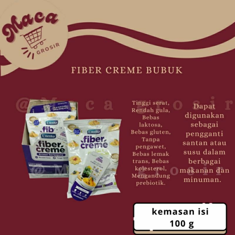 

Fiber Creme bubuk 100 g