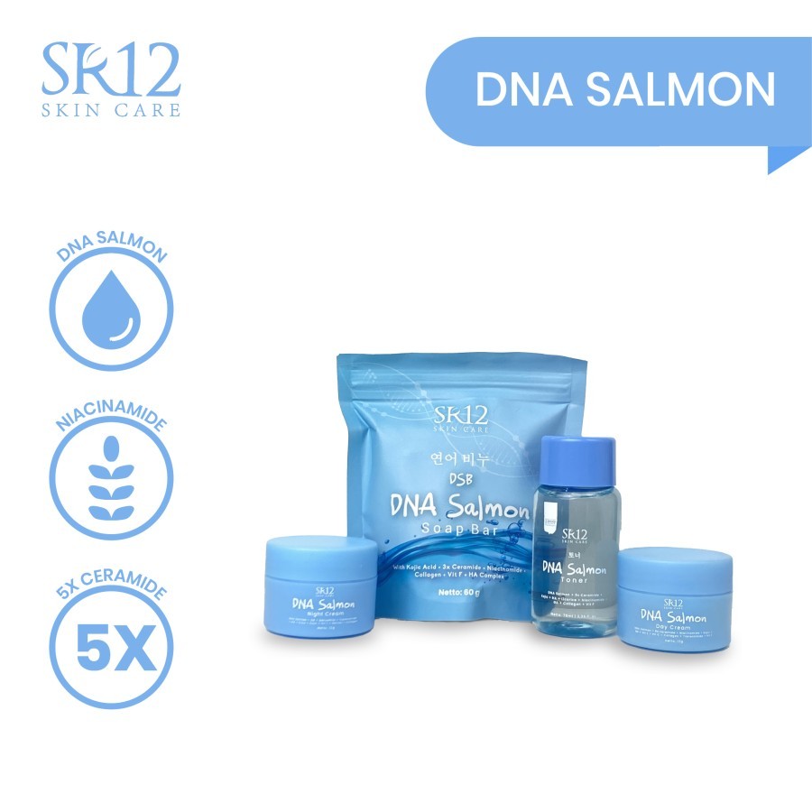 SR12 DNA Salmon Soap Bar - Toner DNA Salmon - Cream DNA Salmon