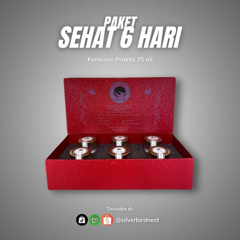 

Paket Sehat 6 Hari Minuman Sarang Burung Walet (6x@75 ml)