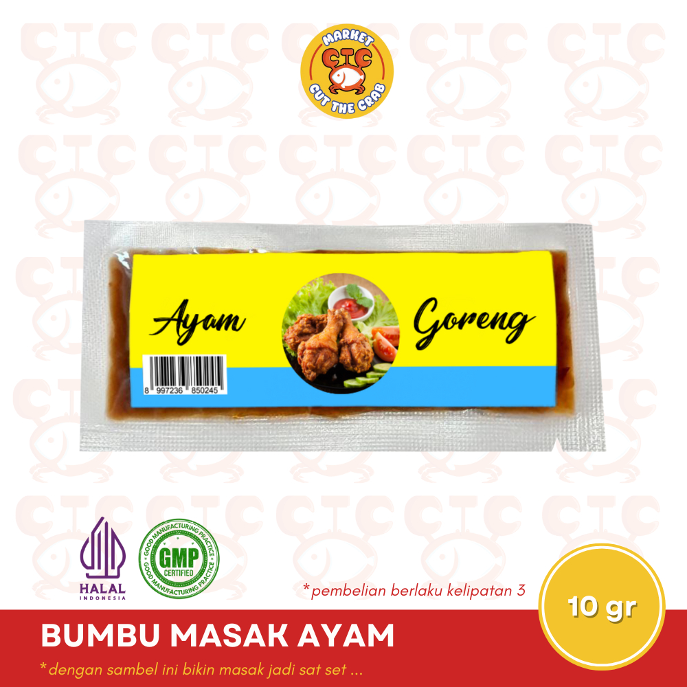 

Cut The Crab Bumbu Masak Ayam Instan - 10 gram - HALAL MUI