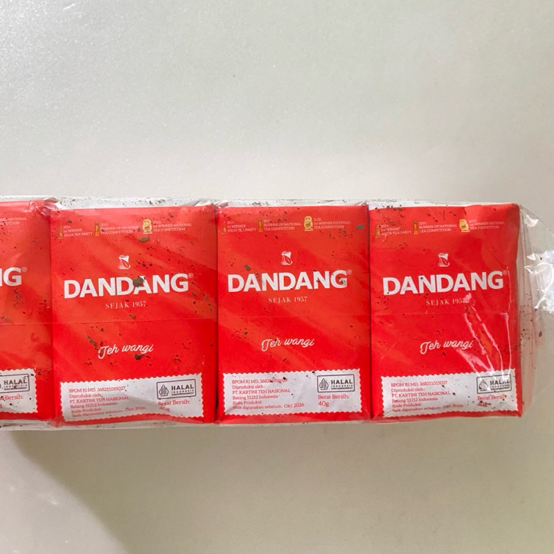 

TEH DANDANG MERAH KEMASAN 40gr isi 10 ( barang ready ) | teh tabur dandang merah