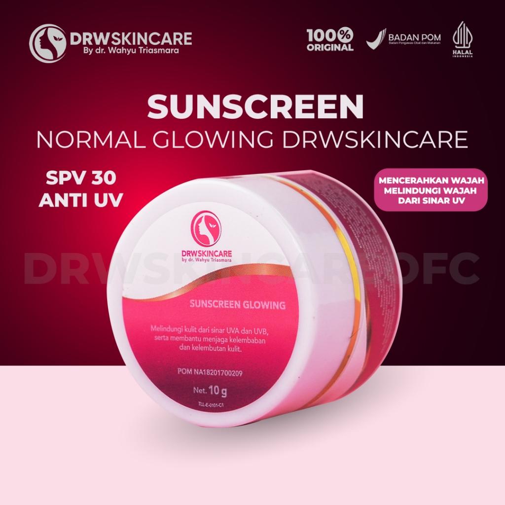 SUNSCREEN NATURAL GLOW DRWSKINCARE [ SPV 30 , ANTI UV , MENCERAHKAN WAJAH , MELINDUNGI SINAR UV ]