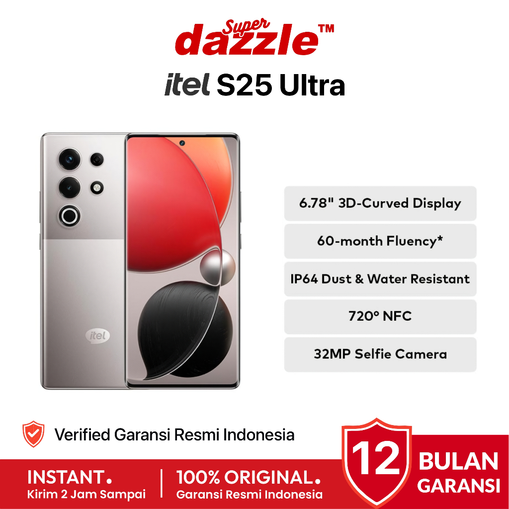 [ TERLARIS ] HP itel S25 ULTRA 8/256 8/128 GB NFC Original 100% Garansi Resmi 12 Bulan Official Stor