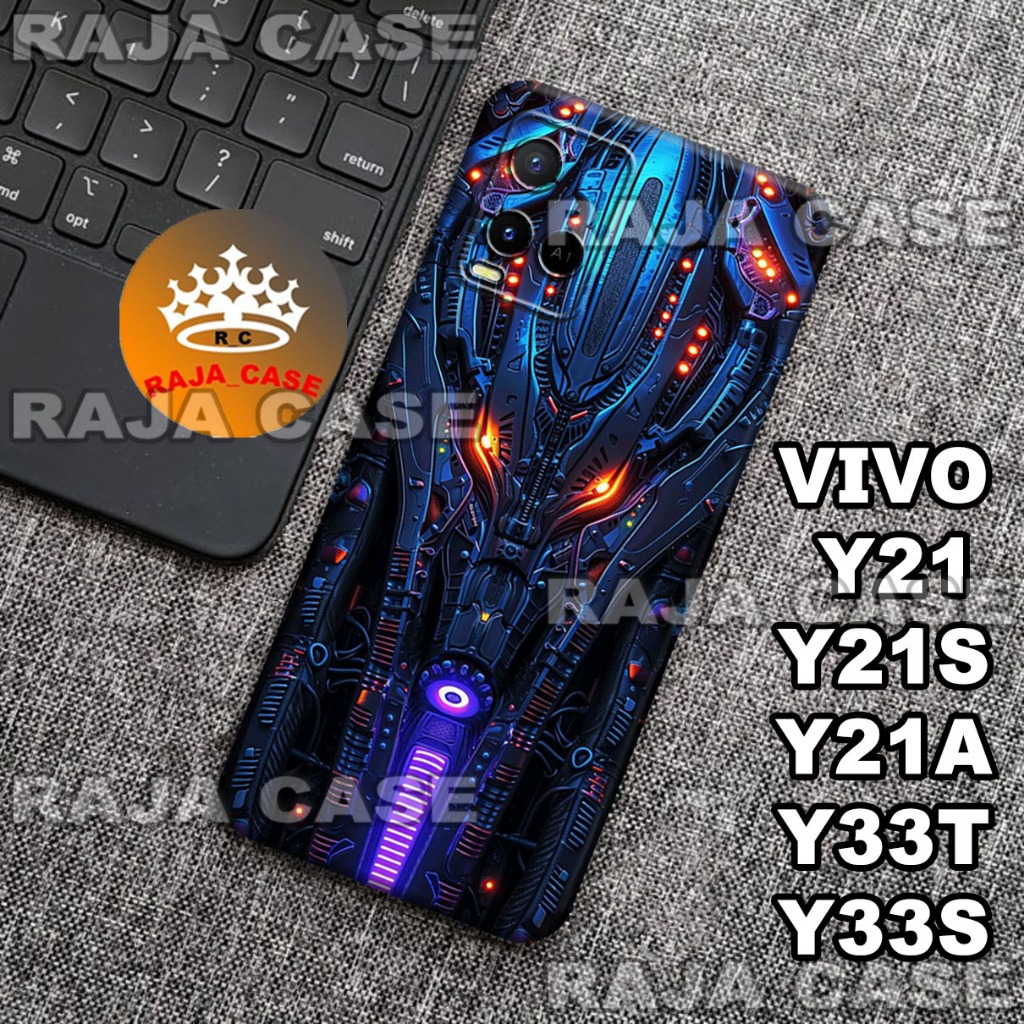 Rc16/Softase karet Hp VIVO Y21/Y21S/Y21A/Y33T/Y33S - Motif Robbot - Case Hp  VIVO Y21/Y21S/Y21A/Y33T