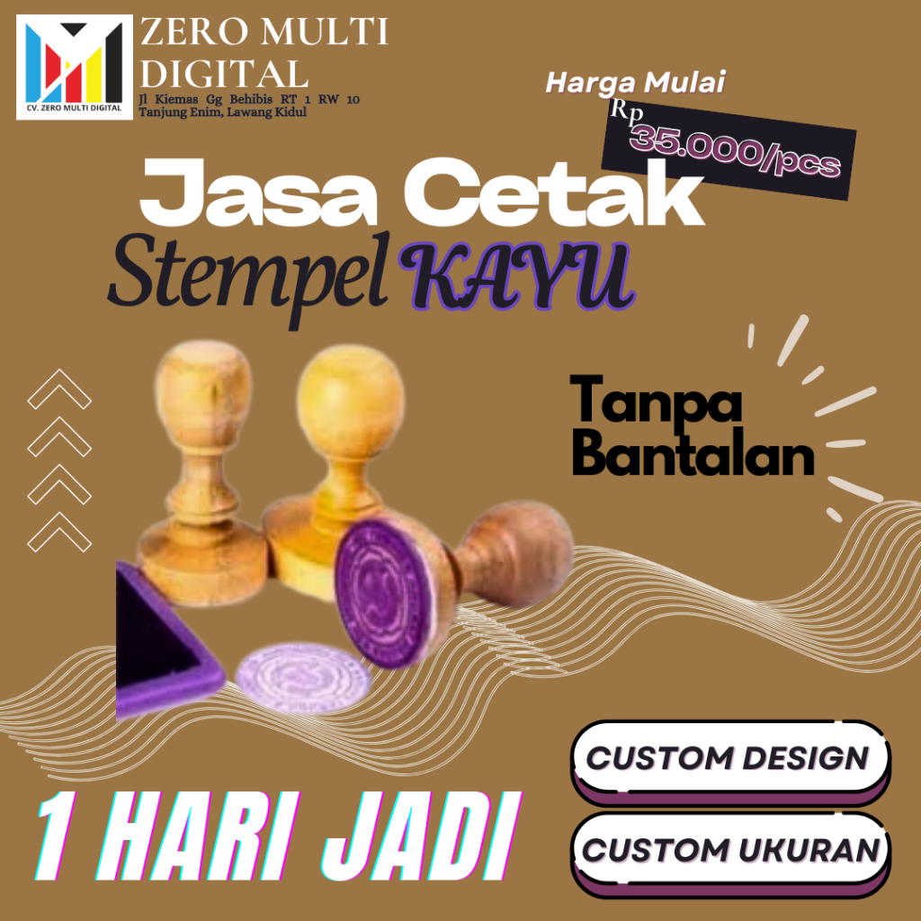 

[Jasa Cetak ZERO Stempel Kayu CUSTOM DESIGN UKURAN BAGUS BERKUALITAS